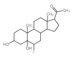 5a-Pregnan-20-one, 6b-fluoro-3b,5-dihydroxy-(6CI,8CI)结构式
