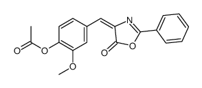 [2-methoxy-4-[(E)-(5-oxo-2-phenyl-1,3-oxazol-4-ylidene)methyl]phenyl] acetate结构式