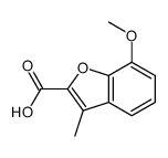 7-methoxy-3-methyl-1-benzofuran-2-carboxylic acid结构式
