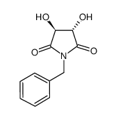 (3S,4s)-(-)-1-苄基-3,4-二羟基吡咯烷-2,5-二酮结构式