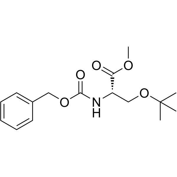 O-叔丁基 -N-苄氧羰基-L-丝氨酸甲酯结构式