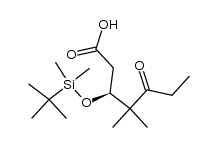 (-)-(3S)-3-(tert-butyldimethylsilyl)oxy-4,4-dimethyl-5-oxoheptanoic acid结构式