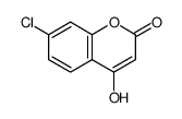 7-chloro-4-hydroxychromen-2-one结构式