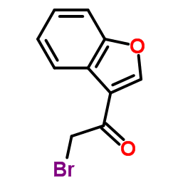 1-(1-苯并呋喃-3)-2-溴-1-丙酮结构式