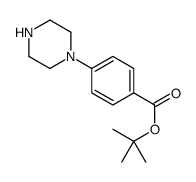 4-(1-哌嗪基)苯甲酸叔丁酯结构式