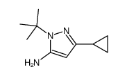 1-TERT-BUTYL-3-CYCLOPROPYL-1H-PYRAZOL-5-AMINE结构式