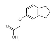 ((2,3-二氢-1H-茚-5-基)氧基)乙酸结构式