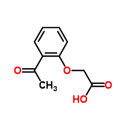 (2-乙酰基苯氧基)乙酸结构式