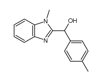 1-methyl-2-(α-hydroxy-4-methylbenzyl)benzimidazole结构式