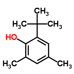 6-叔丁基-2,4-二甲基苯酚结构式