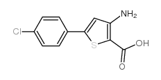 3-氨基-5-(4-氯苯基)-2-噻吩甲酸结构式