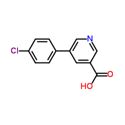 5-(4-氯苯基)-3-吡啶羧酸结构式