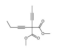 dimethyl 2-but-1-ynyl-2-prop-1-ynylpropanedioate结构式