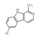 6-溴-1-甲基-9h-吡啶并[3,4-b]吲哚结构式