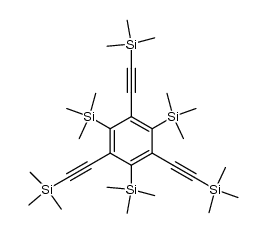 1,3,5-tris((trimethylsilyl)ethynyl)-2,4,6-tris(trimethylsilyl)benzene结构式
