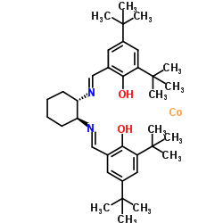 (1S,2S)-(+)-1,2-环己二胺-N,N'-双(3,5-二叔丁基亚水杨基)钴(Ⅱ)结构式
