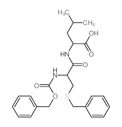 2-[(3-benzylsulfanyl-2-phenylmethoxycarbonylamino-propanoyl)amino]-4-methyl-pentanoic acid结构式