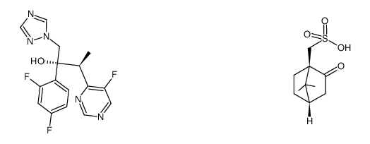 (2R,3S)-2-(2,4-difluorophenyl)-3-(5-fluoro-4-pyrimidinyl)-1-(1H-1,2,4-triazol-1-yl)-2-butanol (1R)-10-camphorsulfonate结构式