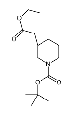 (R)-N-Boc-3-Piperidine acetic acid ethyl ester结构式