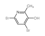 4,6-二溴-3-羟基-2-甲基吡啶结构式
