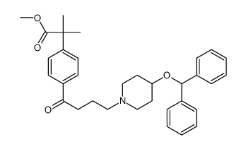 methyl 2-[4-[4-(4-benzhydryloxypiperidin-1-yl)butanoyl]phenyl]-2-methylpropanoate结构式