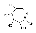 (3R,4S,5S,6R)-3,4,5,6-tetrahydroxyazepan-2-one结构式