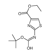2-((叔丁氧基羰基)氨基)噻唑-4-羧酸乙酯结构式