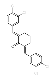 2,6-Bis(3,4-dichlorobenzylidene)cyclohexanone结构式
