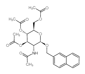 (2'-NAPHTHYL)METHYL-2-ACETAMIDO-3,4,6-TRI-O-ACETYL-2-DEOXY-BETA-D-GLUCOPYRANOSIDE结构式