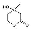 (4S)-4-hydroxy-4-methyloxan-2-one结构式