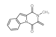 Pyrazino[1,2-a]indole-1,4-dione,2,3-dihydro-2-methyl-3-methylene-结构式