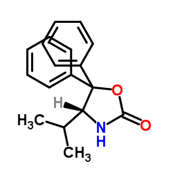 (R)-4-异丙基-5,5-二苯基-2-恶唑烷酮结构式