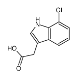 1H-Indole-3-aceticacid,7-chloro-(9CI)结构式
