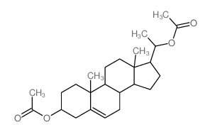 1-(3-acetyloxy-10,13-dimethyl-2,3,4,7,8,9,11,12,14,15,16,17-dodecahydro-1H-cyclopenta[a]phenanthren-17-yl)ethyl acetate结构式