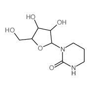 1-[3,4-dihydroxy-5-(hydroxymethyl)oxolan-2-yl]-1,3-diazinan-2-one结构式