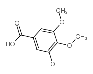 3,4-二甲氧基-5-羟基苯甲酸结构式