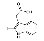 2-(2-iodo-1H-indol-3-yl)acetic acid结构式
