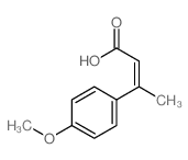 (E)-3-(4-methoxyphenyl)but-2-enoic acid结构式