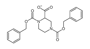 1,4-双(苄氧基羰基)哌嗪-2-羧酸结构式