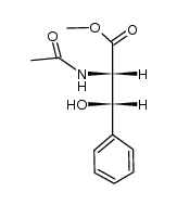 Methyl (2R*,3R*)-2-(acetylamino)-3-hydroxy-3-phenylpropanoate结构式