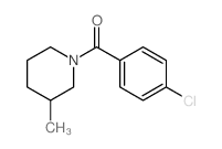 (4-chlorophenyl)-(3-methyl-1-piperidyl)methanone结构式