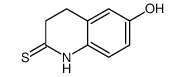 6-hydroxy-3,4-dihydro-1H-quinoline-2-thione结构式