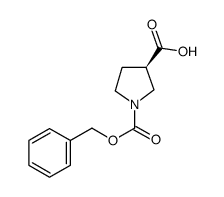 (R)-1-N-Cbz-吡咯烷-3-甲酸结构式