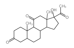 17-acetyl-17-hydroxy-10,13-dimethyl-1,2,4,5,6,7,8,9,12,14,15,16-dodecahydrocyclopenta[a]phenanthrene-3,11-dione结构式