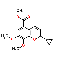 2-环丙基-7,8-二甲氧基-2H-苯并吡喃-5-甲酸甲酯结构式