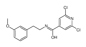 2,6-dichloro-N-[2-(3-methoxyphenyl)ethyl]pyridine-4-carboxamide结构式