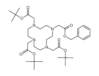 1,4,7,10-Tetraazacyclododecane-1,4,7,10-tetraacetic acid, tris(1,1-dimethylethyl) phenylmethyl ester结构式