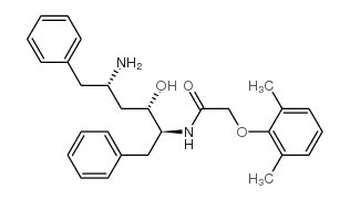 N-[(1S,2S,4S)-4-氨基-2-羟基-5-苯基-1-(苯基甲基)戊基]-2-(2,6-二甲基苯氧基)乙酰胺结构式