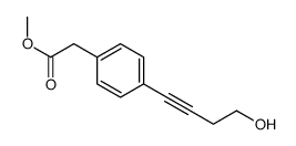 methyl 2-[4-(4-hydroxybut-1-ynyl)phenyl]acetate结构式