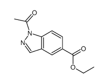 ETHYL 1-ACETYL-1H-INDAZOLE-5-CARBOXYLATE结构式